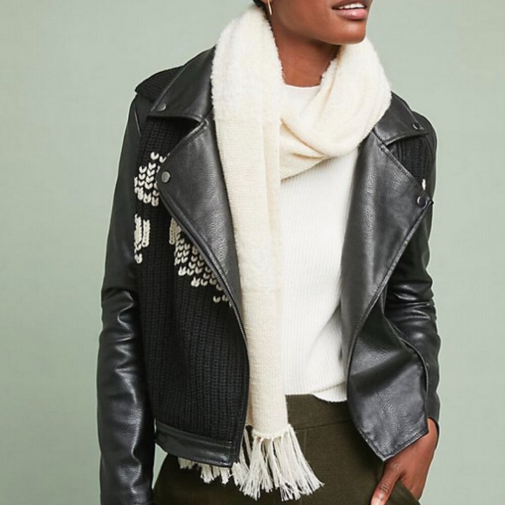 Ett:twa by Anthropologie Vegan Leather Moto Jacket Size XS - Picture 4 of 9